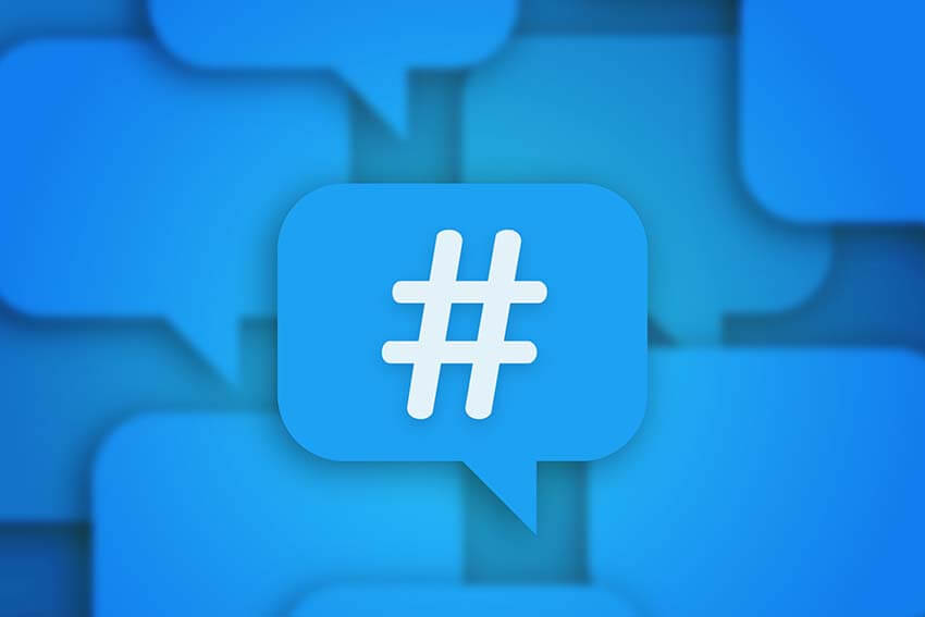 use hashtags